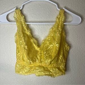 Cosabella PETRA1383 Pret A Porter Longline lace bralette in yellow XS